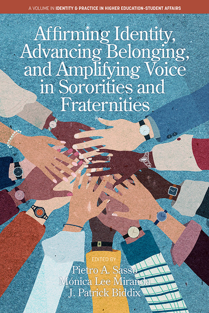 Book cover for "Affirming Identity, Advancing Belonging, and Amplifying Voice in Sororities and Fraternities"